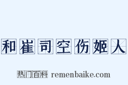 和崔司空伤姬人是什么意思的图片